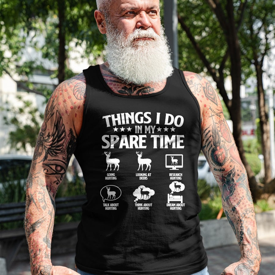 Funny Hunting Shirt, Gift For Hunting Lover Unisex T-Shirt/Hoodie/Sweatshirt HLT00 - Things I Do In My Spare Time - Deer Hunter Hunting Lover T-Shirt