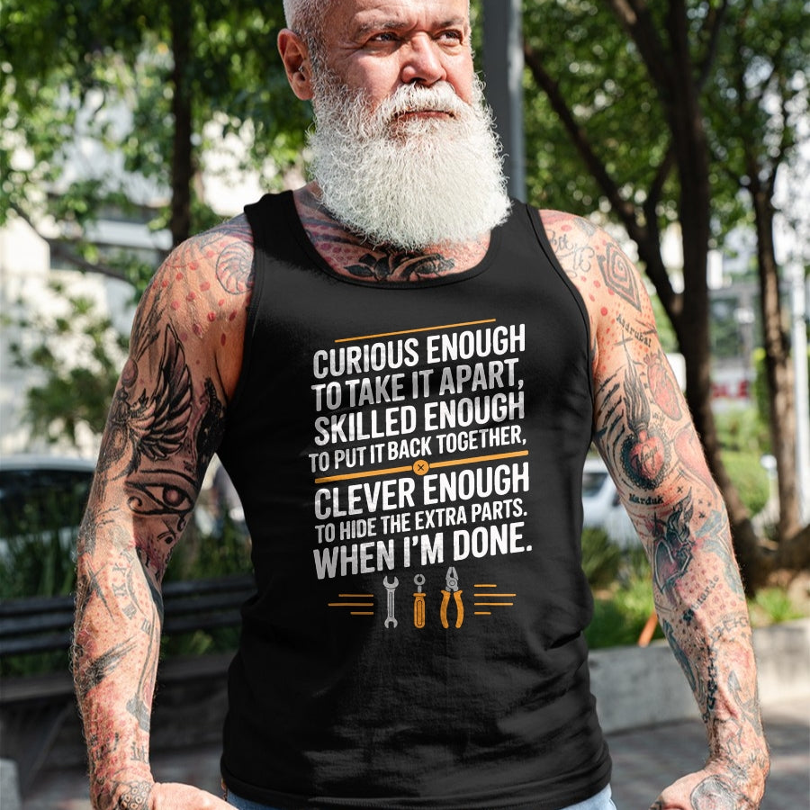Best Mechanic Life Shirt, Funny Mechanic UnisexT-Shirt/Hoodie/Sweatshirt HLT00 - Funny Mechanic Saying Curious Skilled Clever Repair Humor T-Shirt