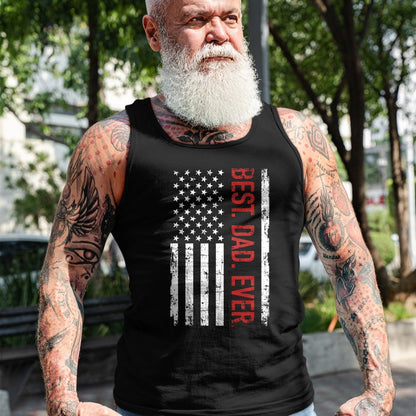 Gift for Dad Shirt, Funny Dad Unisex T-Shirt/Hoodie/Sweatshirt HLT00 – Best dad ever US american flag gift for father_s day Short Sleeve T-Shirt