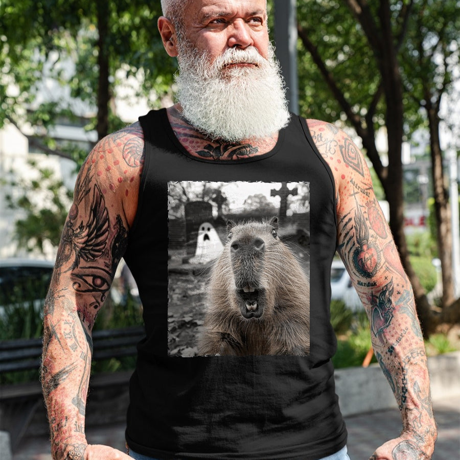 Cute Capybara Shirt, Funny Capybara Unisex T-Shirt/Hoodie/Sweatshirt HLT00 - Funny Capybara Halloween Costume T-Shirt, Men, Black, Small