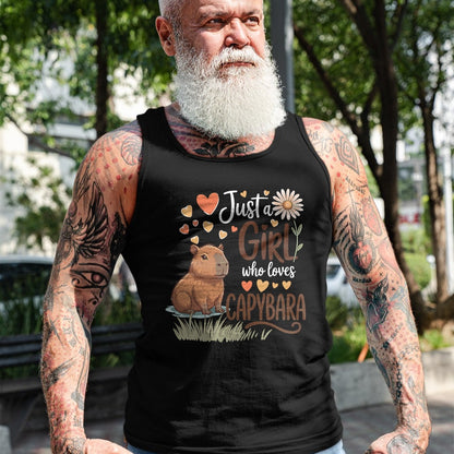 Cute Capybara Shirt, Funny Capybara Unisex T-Shirt/Hoodie/Sweatshirt HLT00 - Just A Girl Who Loves Capybaras Cute Capybara Women Girls T-Shirt