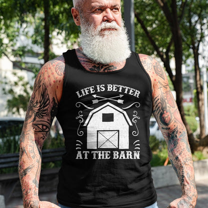 Best Horse Lover Shirt , Funny Horse UnisexT-Shirt/Hoodie/Sweatshirt HLT00 - Life Is Better At The Barn Shirt - Funny Farmer T Shirt T-Shirt