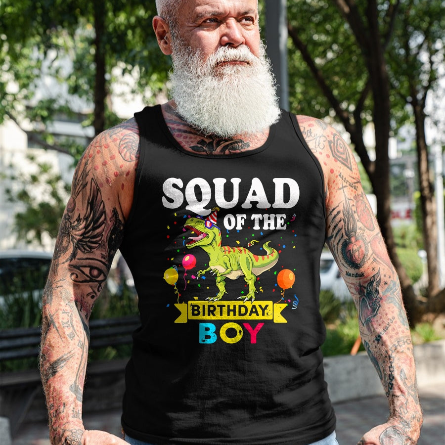 Best Dinosaur Lover Shirt, Funny Dinosaur UnisexT-Shirt/Hoodie/Sweatshirt HLT00 - Squad Of The Birthday Boy Dinosaur T-Rex Matching Family T-Shirt