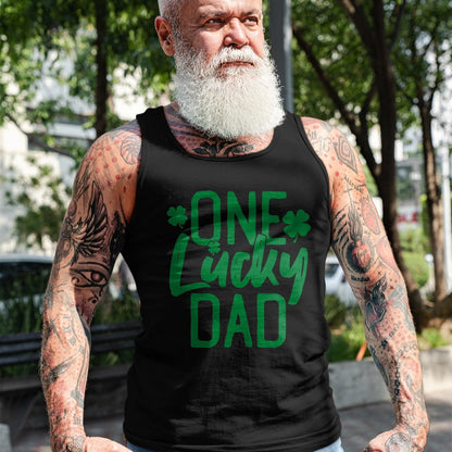 Gift for Dad Shirt, Funny Dad Unisex T-Shirt/Hoodie/Sweatshirt HLT00 – One Lucky Dad St. Patrick_s Day Matching Pajamas 2022 T-Shirt