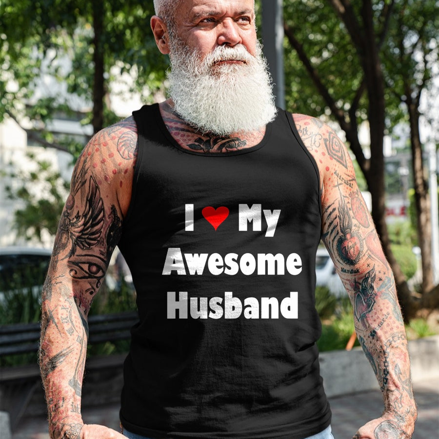 Best Wife Shirt, Wife and Husband Unisex T-Shirt/Hoodie/Sweatshirt HLT00 - Womens My Husband Is Awesome Tee I Love My Awesome Husband T-Shirt (1)