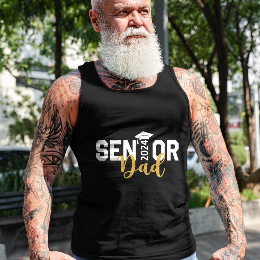 Gift for Dad Shirt, Funny Dad Unisex T-Shirt/Hoodie/Sweatshirt HLT00 – Proud Senior Dad 2024 Senior 2024 Dad Class Of 2024 Father T-Shirt