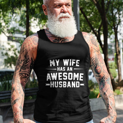 Best Wife Shirt, Wife and Husband Unisex T-Shirt/Hoodie/Sweatshirt HLT00 - My wife has an awesome husband T-Shirt (3)