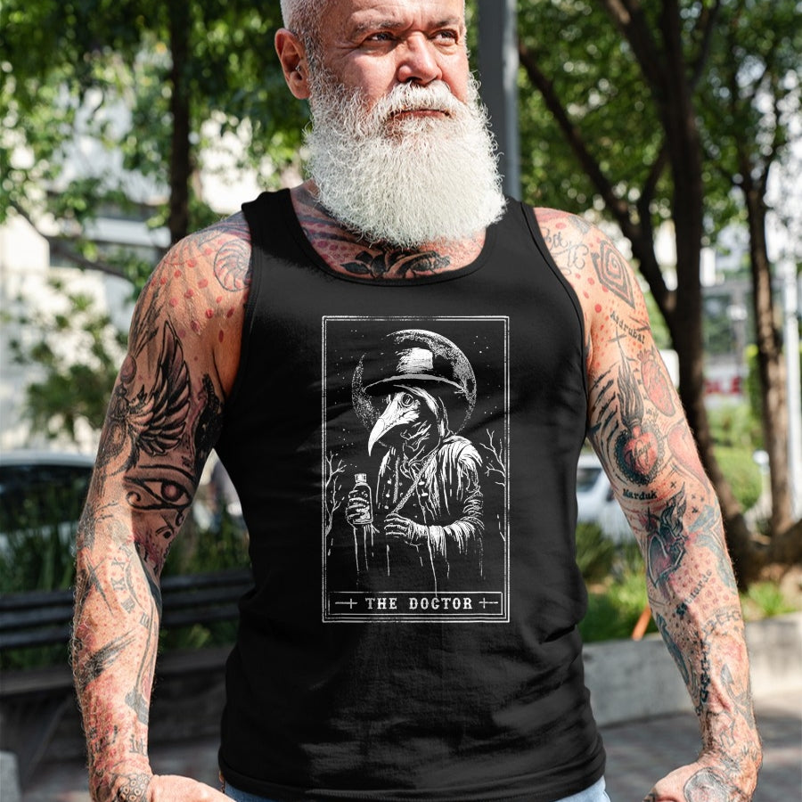 Best Doctor Shirt, Funny Doctor UnisexT-Shirt/Hoodie/Sweatshirt HLT00 - Plague Doctor Tarot Card Shirt Horror Death Occult Satanic T-Shirt