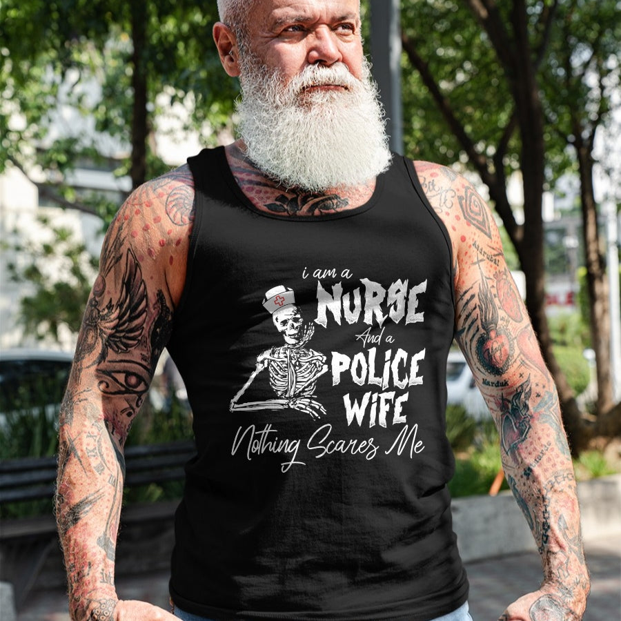 Funny Nurse Shirt, Nurse Unisex T-Shirt/Hoodie/Sweatshirt HLT00 - I’m A Mom Grandma And A Retired Nurse Nothing Scares Me T-Shirt