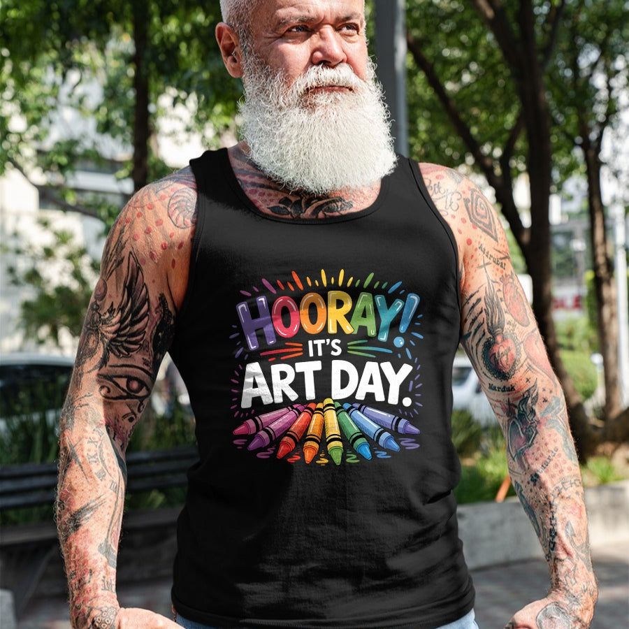 Best Teacher Shirt, Funny Teacher UnisexT-Shirt/Hoodie/Sweatshirt HLT00 - Back to School Hooray It's Art Day Art Teacher Art Artist T-Shirt