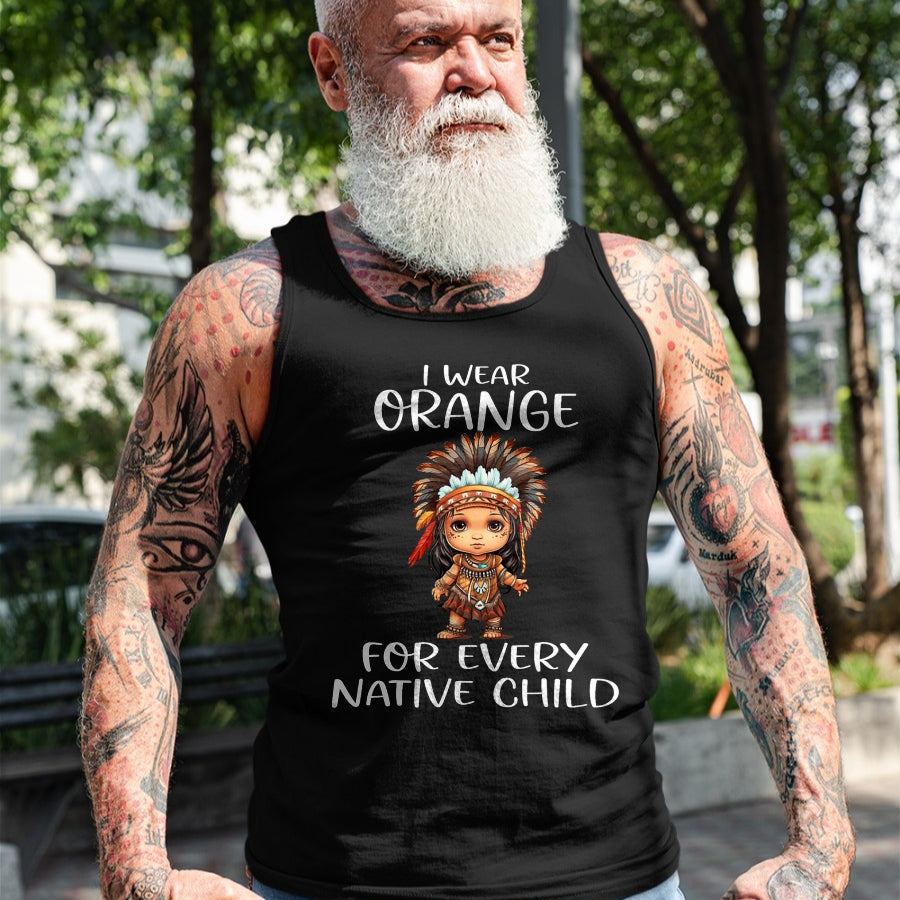 Native American T-Shirts, Vintage Native American Unisex T-Shirt/Hoodie/Sweatshirt HLT00 - Wear orange for every American native child Indian Pride (1)
