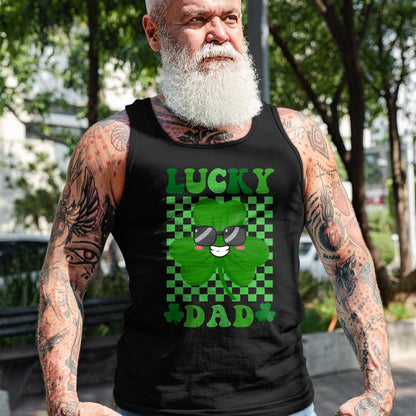 Gift for Dad Shirt, Funny Dad Unisex T-Shirt/Hoodie/Sweatshirt HLT00 – Lucky Dad Rainbow St Patricks Day Lucky Dad T-Shirt