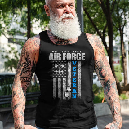 Proud Veteran Shirt, Funny Veteran UnisexT-Shirt/Hoodie/Sweatshirt HLT00 - Veteran of The US Air Force USA Flag Veterans T-Shirt
