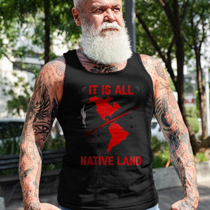 Native American T-Shirts, Vintage Native American Unisex T-Shirt/Hoodie/Sweatshirt HLT00 - It Is All Native Land