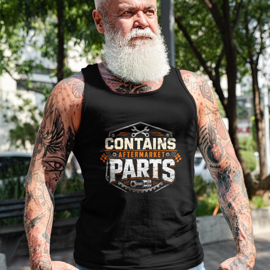 Best Mechanic Life Shirt, Funny Mechanic UnisexT-Shirt/Hoodie/Sweatshirt HLT00 - Contains Aftermarket Parts Vintage Distressed Mechanic Badge T-Shirt