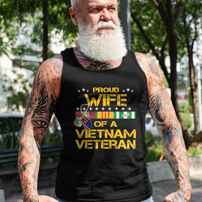 Proud Veteran Shirt, Funny Veteran UnisexT-Shirt/Hoodie/Sweatshirt HLT00 - Proud Wife of A Vietnam Veteran My Husband is A Hero T-Shirt T-Shirt