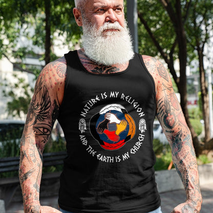 Native American T-Shirts, Vintage Native American Unisex T-Shirt/Hoodie/Sweatshirt HLT00 - Nature Is My Religion And Earth Is My Church Native American