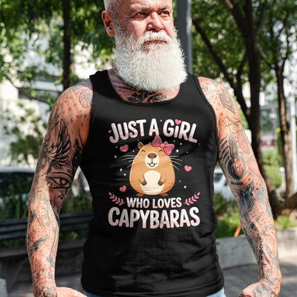 Cute Capybara Shirt, Funny Capybara Unisex T-Shirt/Hoodie/Sweatshirt HLT00 - Just A Girl Who Loves Capybaras Kawaii T-Shirt