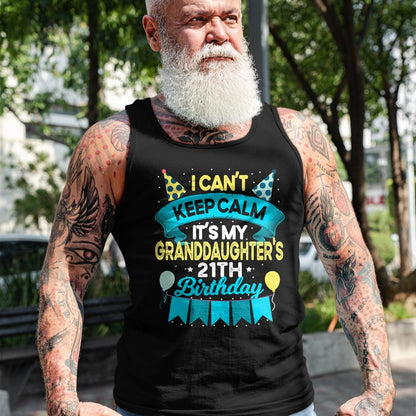 Best Grandpa Shirt, Proud Grandpa Unisex T-Shirt/Hoodie/Sweatshirt HLT00 -  It's My Granddaughter 21th Birthday Shirt Gift 21 Years Old T-Shirt