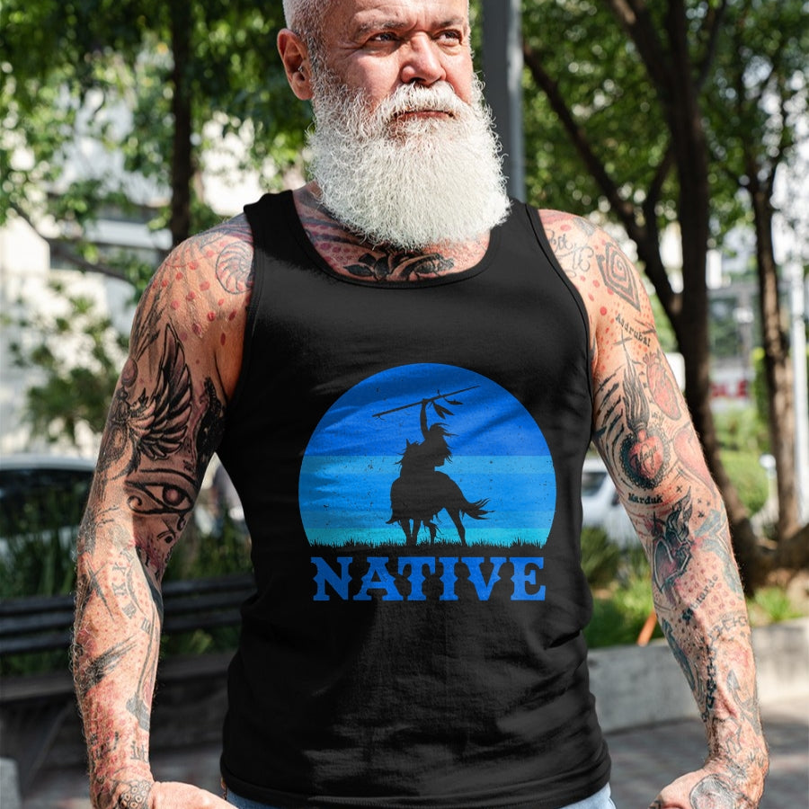 Native American T-Shirts, Vintage Native American Unisex T-Shirt/Hoodie/Sweatshirt HLT00 - Northwest Native American Knight Pride Mountain Warrior (1)