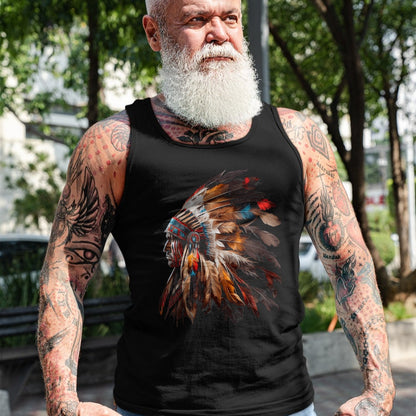 Native American T-Shirts, Vintage Native American Unisex T-Shirt/Hoodie/Sweatshirt HLT00 - Native American Indian Headdress Graphic Tees Men Women