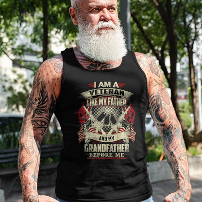 Gift for Dad Shirt, Funny Dad Unisex T-Shirt/Hoodie/Sweatshirt HLT00 – I_m A Veteran Like My Father Proud Army Grandfather T-Shirt