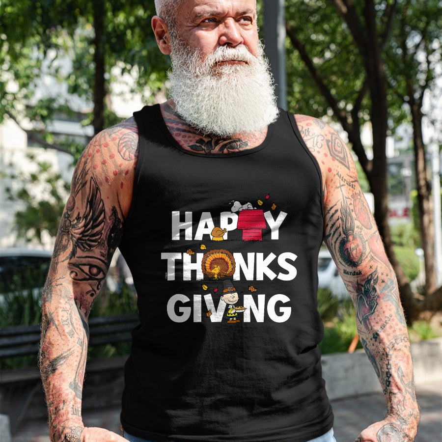 Best Thanksgiving Family Shirt , Funny Thanksgiving UnisexT-Shirt/Hoodie/Sweatshirt HLT00 - Peanuts - Happy Thanksgiving Icons T-Shirt