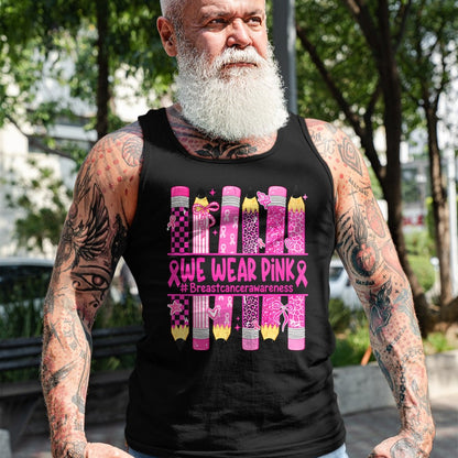 Best Teacher Shirt, Funny Teacher UnisexT-Shirt/Hoodie/Sweatshirt HLT00 - in October We Wear Pink Breast Cancer Awareness Teacher Kids T-Shirt