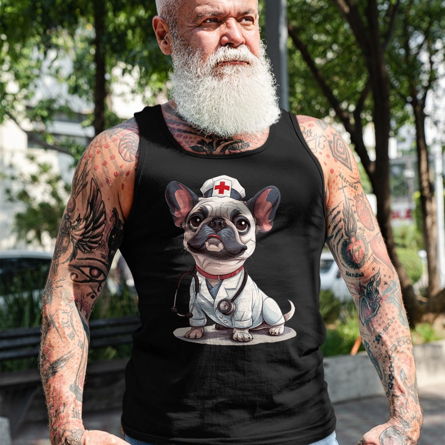 Best Doctor Shirt, Funny Doctor UnisexT-Shirt/Hoodie/Sweatshirt HLT00 - French Bulldog Nurse Dog Doctor Stethoscope T-Shirt