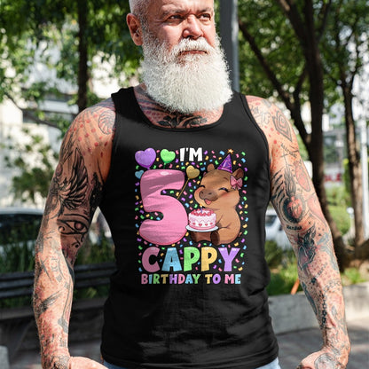 Cute Capybara Shirt, Funny Capybara UnisexT-Shirt/Hoodie/Sweatshirt HLT00 - Capybara Birthday Shirt 5 Kawaii Girl Capybara 5th Birthday T-Shirt