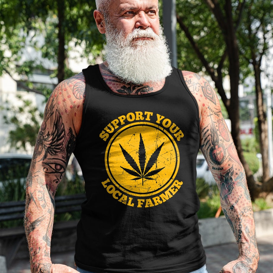 Best Farmer Life Shirt, Funny Farmer UnisexT-Shirt/Hoodie/Sweatshirt HLT00 - Retro Marijuana Support Your Local Farmer Cannabis Weed 2023 T-Shirt