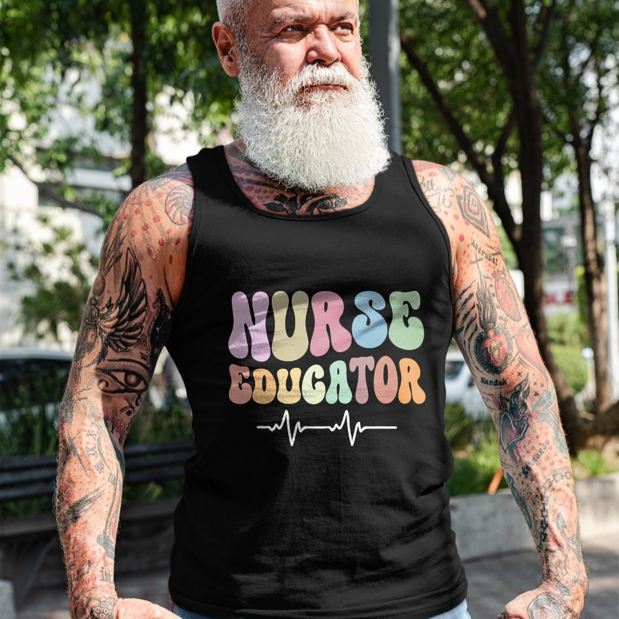 Funny Nurse Shirt, Nurse Unisex T-Shirt/Hoodie/Sweatshirt HLT00 - Groovy Certified Nurse Educator Nursing School Instructor T-Shirt