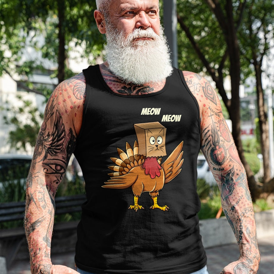 Best Thanksgiving Family Shirt , Funny Thanksgiving UnisexT-Shirt/Hoodie/Sweatshirt HLT00 - Thanksgiving Turkey Cat Meow Funny Men Women Thanksgiving T-Shirt