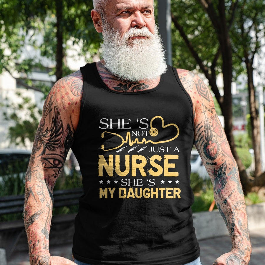 Funny Nurse Shirt, Nurse Unisex T-Shirt/Hoodie/Sweatshirt HLT00 - My Daughter Is A Nurse Proud Nurse's Mom Dad RN LPN Family T-Shirt (4)