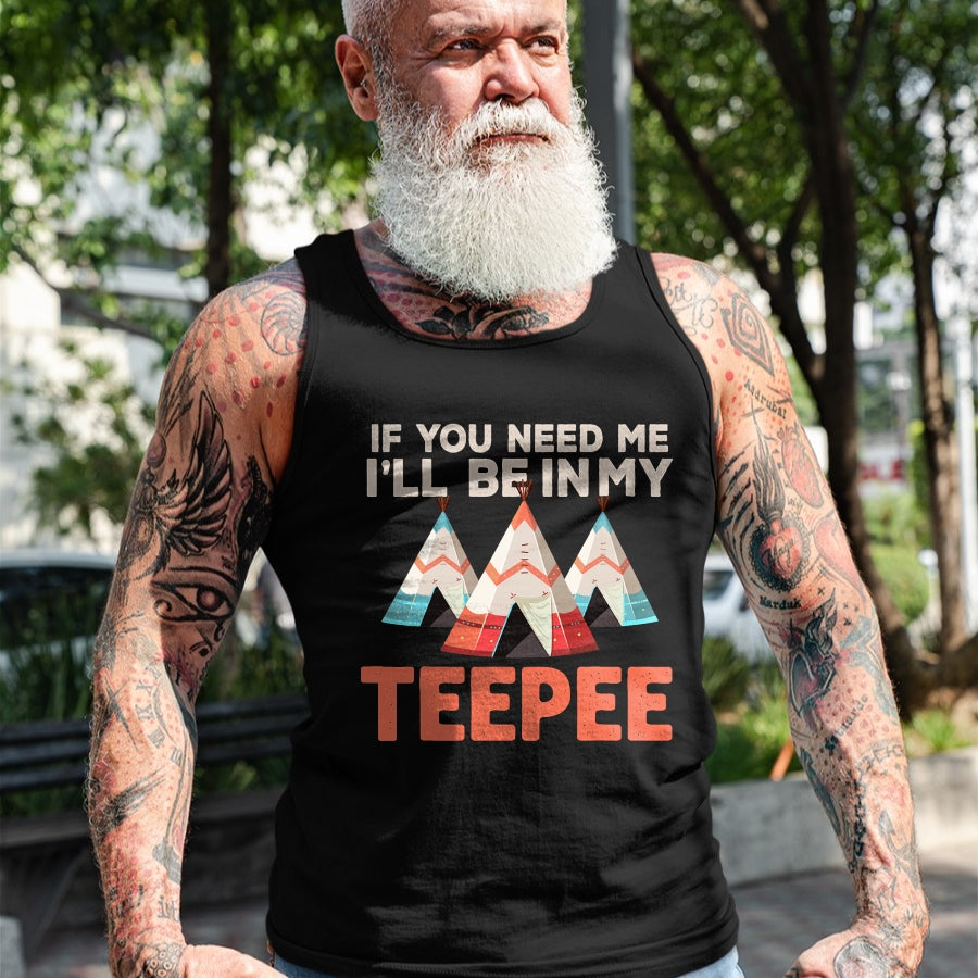 Native American T-Shirts, Vintage Native American Unisex T-Shirt/Hoodie/Sweatshirt HLT00 - Vintage Native American Teepee Indian