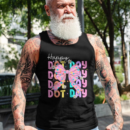 Best Teacher Shirt, Funny Teacher UnisexT-Shirt/Hoodie/Sweatshirt HLT00 - Happy Dot Day 2025 Coquette Bow Teachers Kids Boys Girls T-Shirt