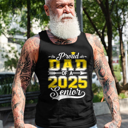 Gift for Dad Shirt, Funny Dad Unisex T-Shirt/Hoodie/Sweatshirt HLT00 – Proud Dad of a 2025 Senior Graduate, Funny Graduation T-Shirt