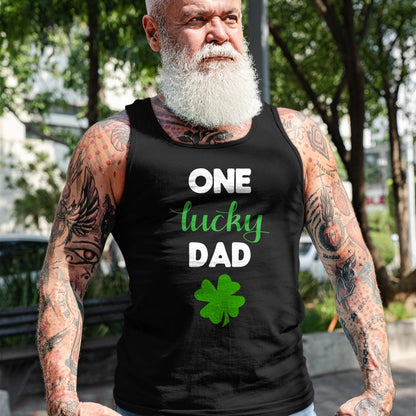 Gift for Dad Shirt, Funny Dad Unisex T-Shirt/Hoodie/Sweatshirt HLT00 – One Lucky Dad Matching Family St. Patrick_s Day T-Shirt