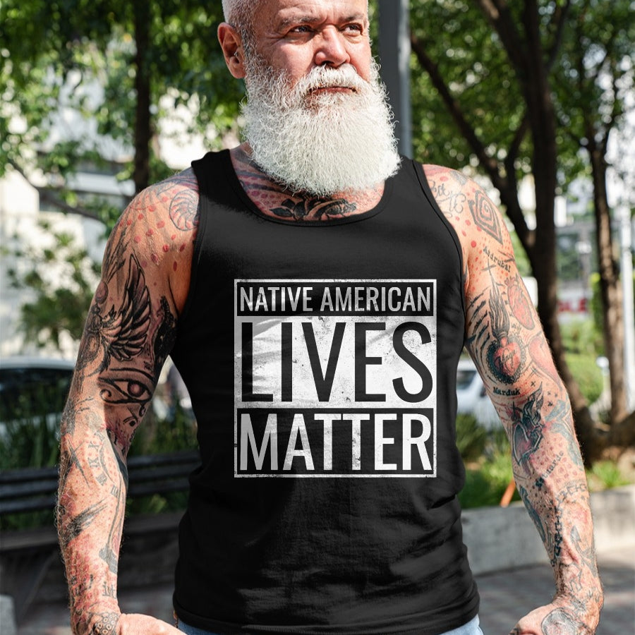 Native American T-Shirts, Vintage Native American Unisex T-Shirt/Hoodie/Sweatshirt HLT00 - Native American Lives Matter Indigenous Peoples_ Day
