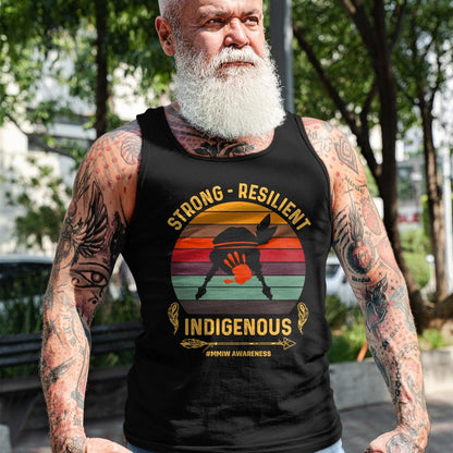 Native American T-Shirts, Vintage Native American Unisex T-Shirt/Hoodie/Sweatshirt HLT00 - Strong - Resilent Indigenous Native American MMIW Awareness