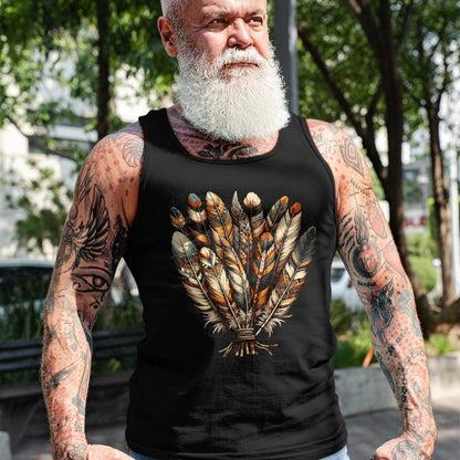 Native American T-Shirts, Vintage Native American Unisex T-Shirt/Hoodie/Sweatshirt HLT00 - Southwest Native American Indian Tribal Feather