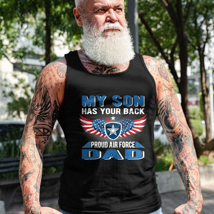 Gift for Dad Shirt, Funny Dad Unisex T-Shirt/Hoodie/Sweatshirt HLT00 – My Son Has Your Back Proud Air Force Dad Military Father T-Shirt