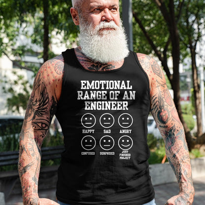 Best Mechanic Life Shirt, Funny Mechanic UnisexT-Shirt/Hoodie/Sweatshirt HLT00 - Emotional Range of an Engineer Funny Engineering Faces Fan T-Shirt