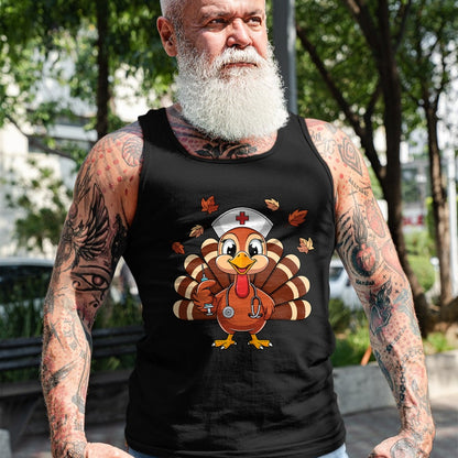 Funny Nurse Shirt, Nurse Unisex T-Shirt/Hoodie/Sweatshirt HLT00 - Thanksgiving Nurse Turkey RN ICU ER NICU Nurse Crew Women T-Shirt