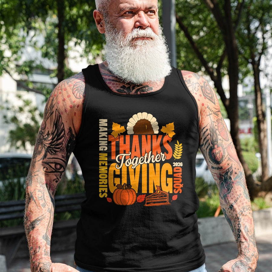 Best Thanksgiving Family Shirt , Funny Thanksgiving UnisexT-Shirt/Hoodie/Sweatshirt HLT00 - Family Thanksgiving Squad 2026 Matching Family Thanksgiving T-Shirt (2)