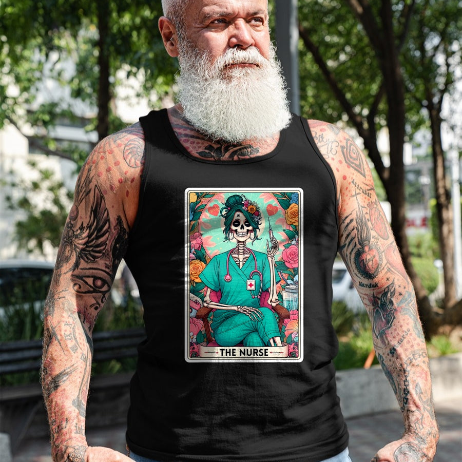 Funny Nurse Shirt, Nurse Unisex T-Shirt/Hoodie/Sweatshirt HLT00 - The Nurse Tarot Card T-Shirt