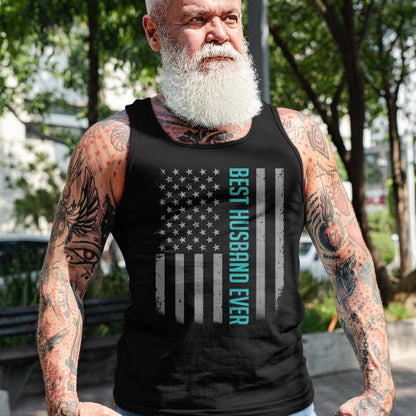 Best Wife Shirt, Wife and Husband Unisex T-Shirt/Hoodie/Sweatshirt HLT00 - Best Husband Ever American Flag Shirt Gifts For Father's day T-Shirt
