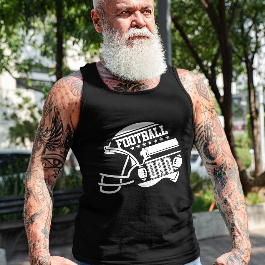 Gift for Dad Shirt, Funny Dad Unisex T-Shirt/Hoodie/Sweatshirt HLT00 – Football Dad Helmet For Men Proud Fathers Day College Season T-Shirt
