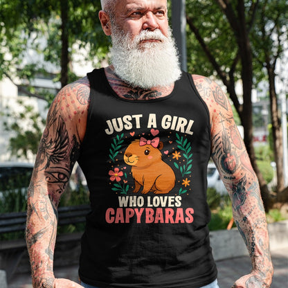 Cute Capybara Shirt, Funny Capybara Unisex T-Shirt/Hoodie/Sweatshirt HLT00 - Just a Girl Who Loves Capybaras Cute Rodent Animal T-Shirt