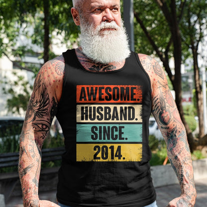 Best Wife Shirt, Wife and Husband Unisex T-Shirt/Hoodie/Sweatshirt HLT00 - 10th Wedding Anniversary Epic Awesome Husband Since 2014 T-Shirt